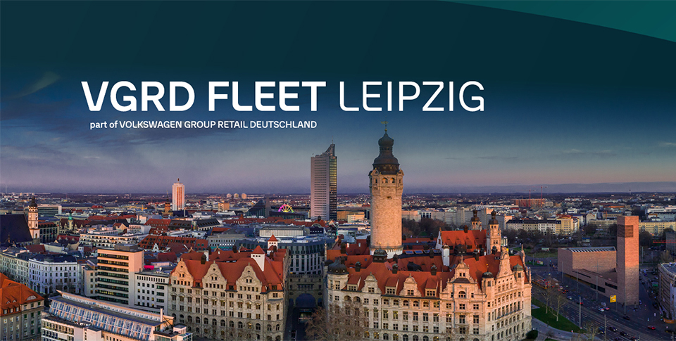 VGRD Fleet Leipzig. Skyline von Leipzig mit Neuem Rathaus im Vordergrund